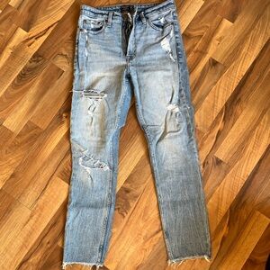 Abercrombie & Fitch High Rise Slim Jeans in Blue